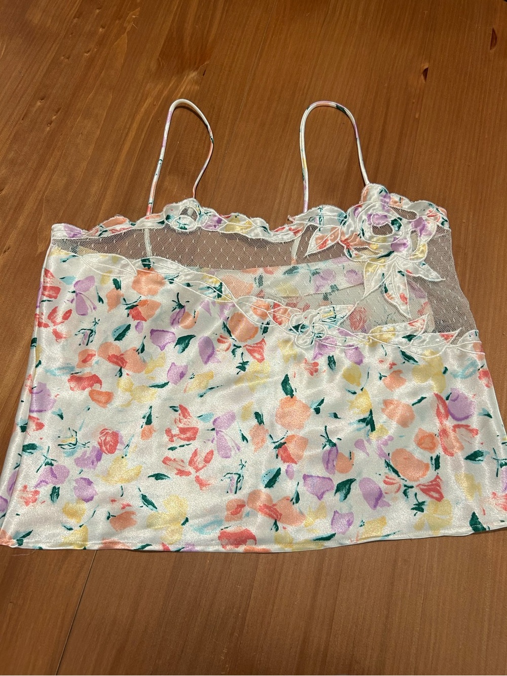Vintage 1990s Victoria’s Secret Gold Label Floral Lace Camisole Size S